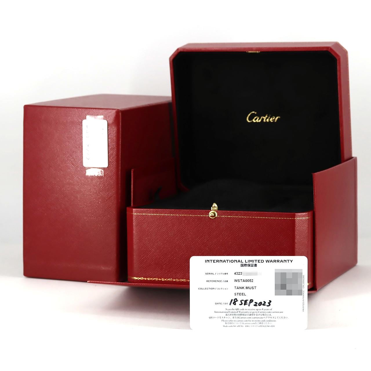 カルティエ タンクマストLM WSTA0052 SS クォーツ