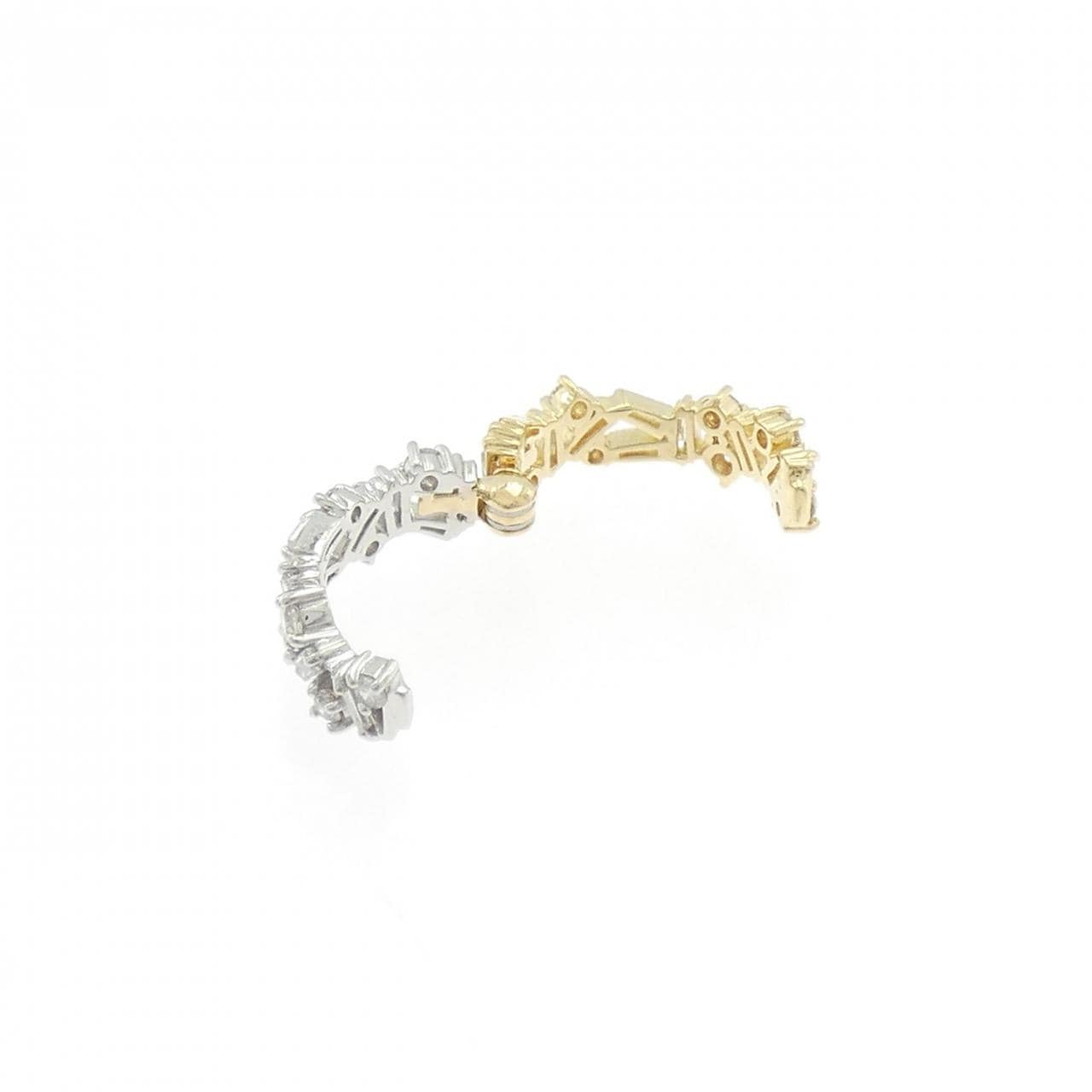 K18YG/PT950 ダイヤモンド イヤーカフ 0.50CT 片耳