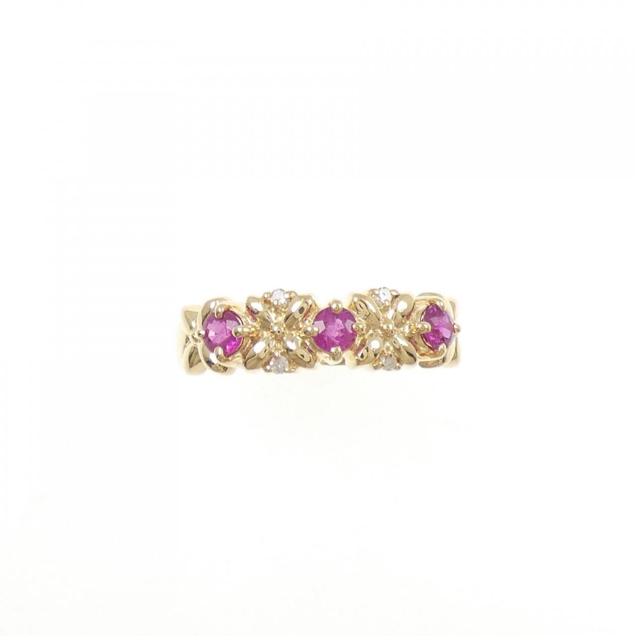 K18YG ルビー リング