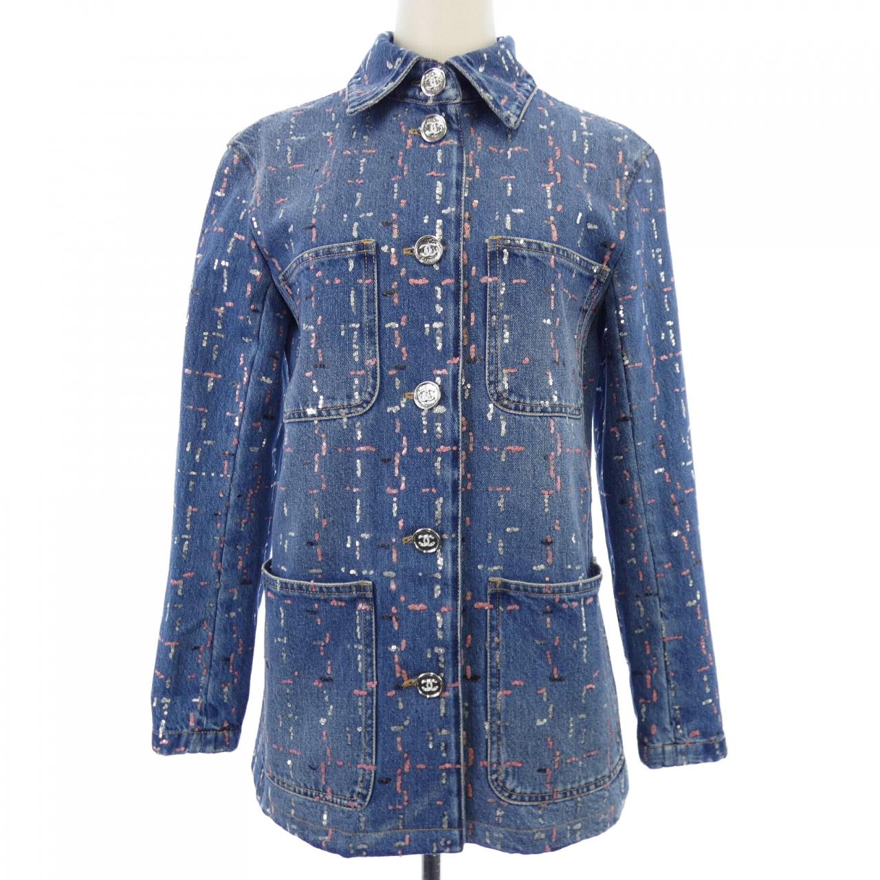 シャネル CHANEL METIERS D’ART LOOK 38 P75259V66855 デニムジャケット