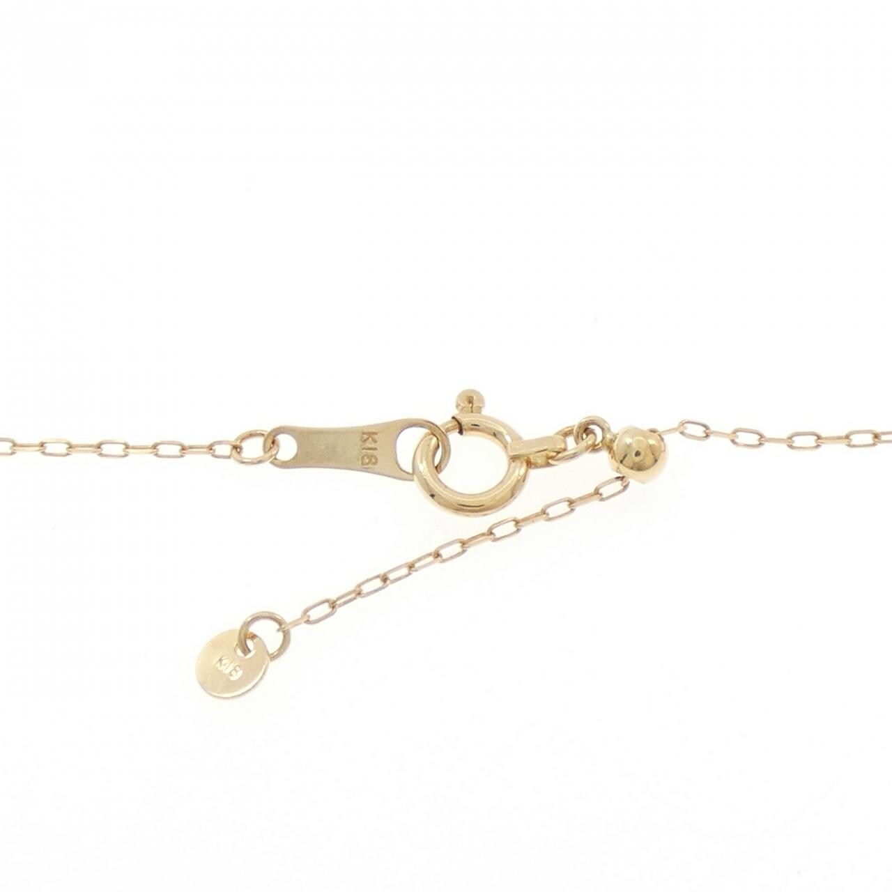 K18YG ハート ガーネット ネックレス 3.50CT