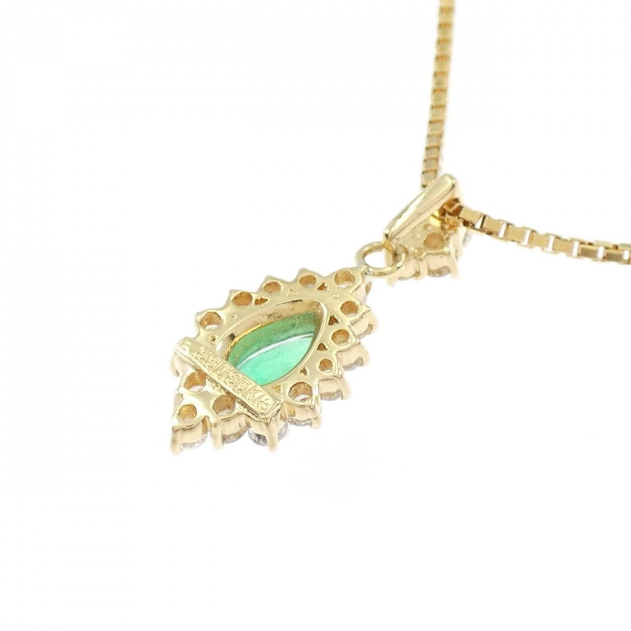 K18YG エメラルド ネックレス 0.33CT