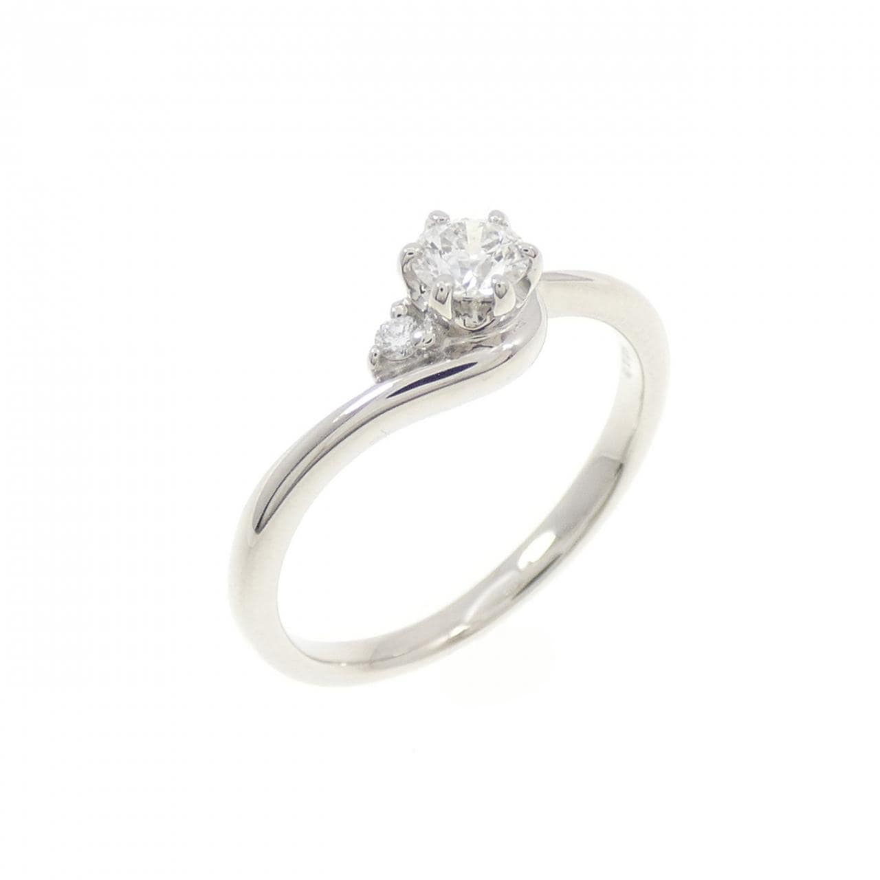 PT900 ダイヤモンド ピンキー リング 0.140CT