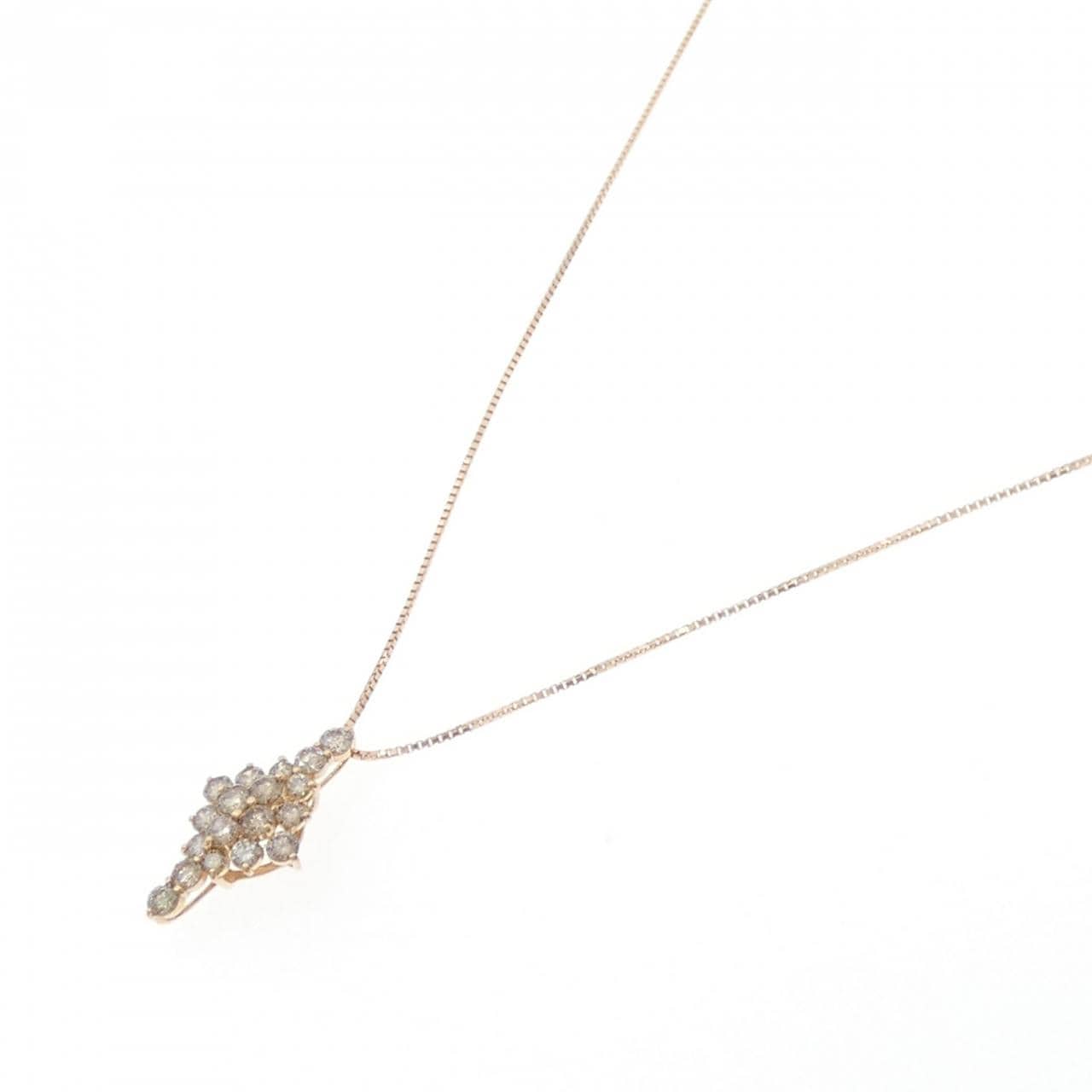 K18PG ダイヤモンド ネックレス 0.90CT