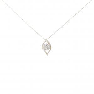 K10YG フラワー ダイヤモンド ネックレス 0.10CT