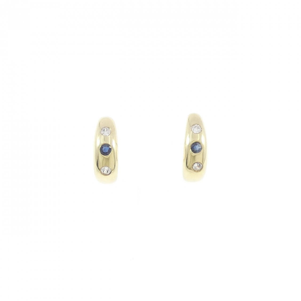 585YG サファイヤ ピアス