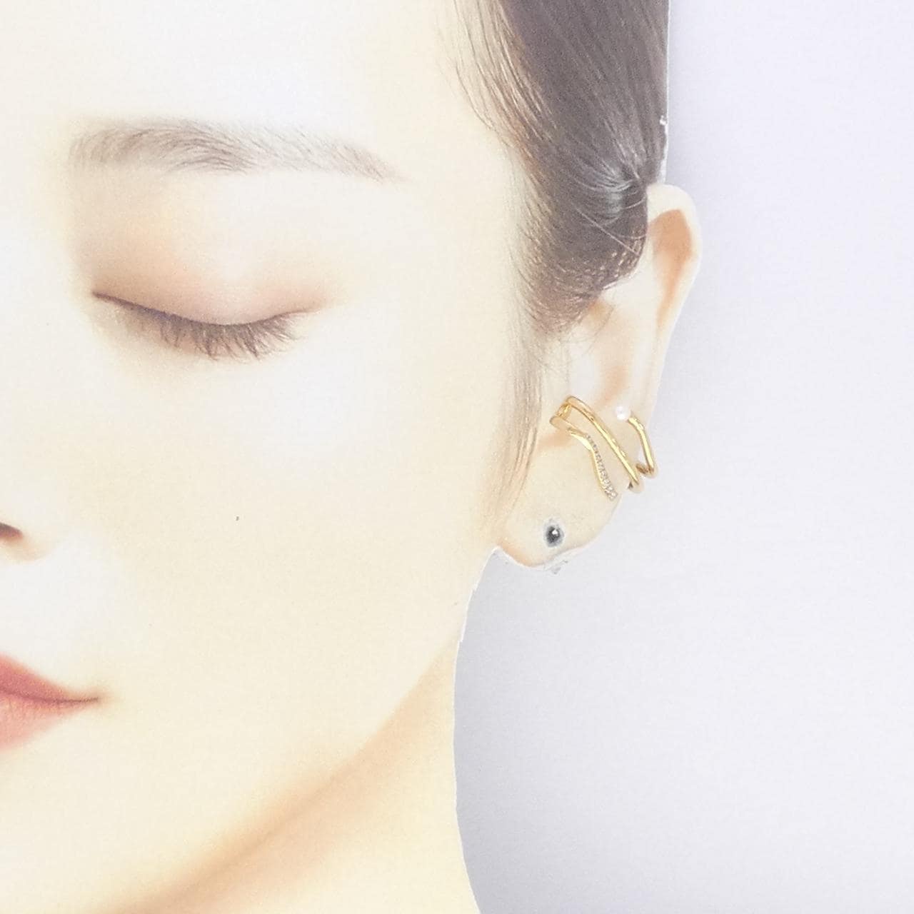 エテ 淡水パール イヤーカフ 片耳