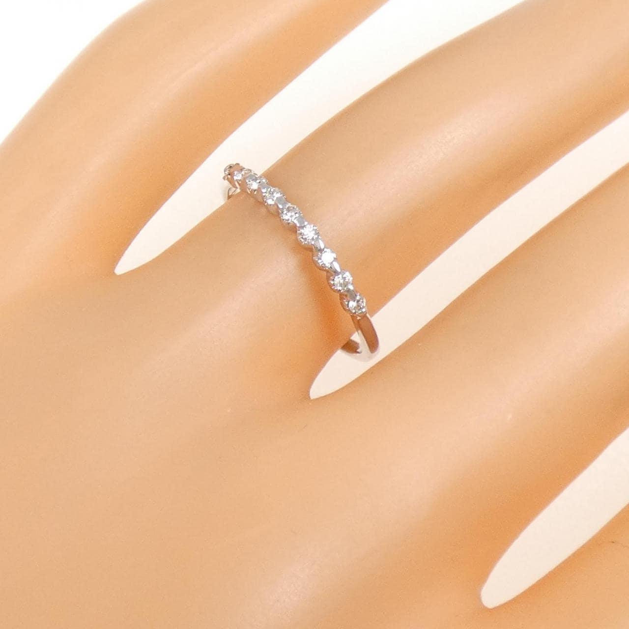 K18WG ダイヤモンド リング 0.09CT