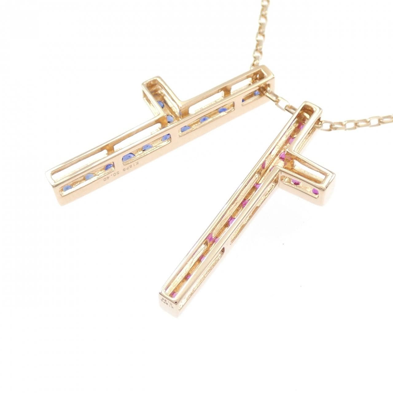 K18PG サファイヤ ネックレス 0.40CT