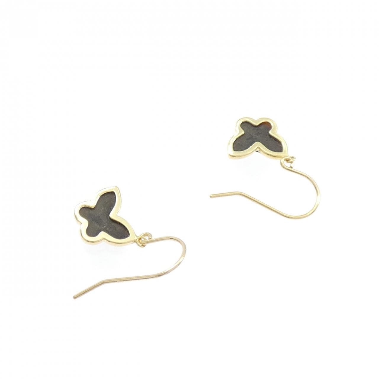 K18YG バタフライ オニキス ピアス