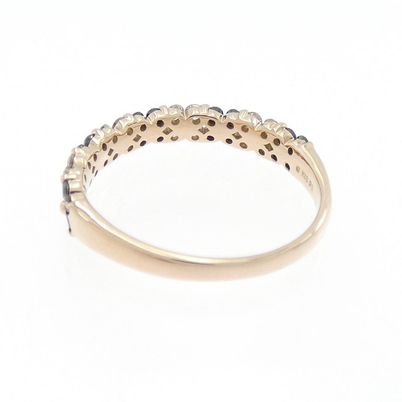 K18PG フラワー ダイヤモンド リング 0.36CT