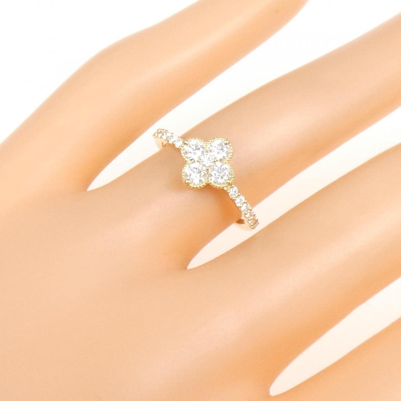 【新品】K18YG ダイヤモンド リング 0.360CT F SI1 VG