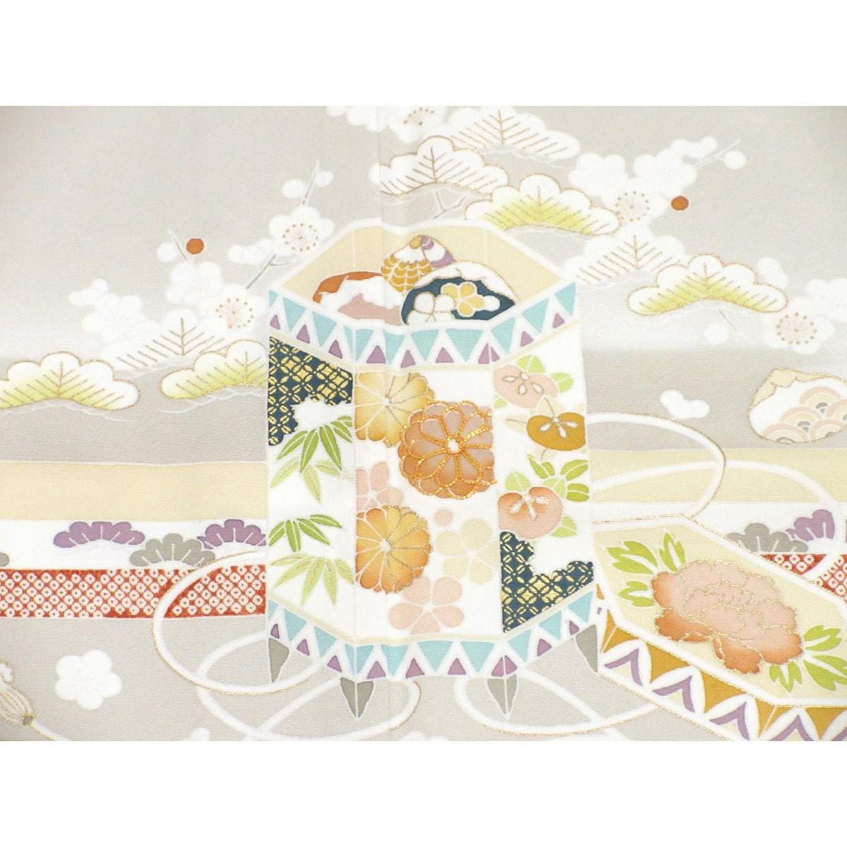 【新品】単衣　菱健　訪問着　桐壺　京友禅金彩加工
