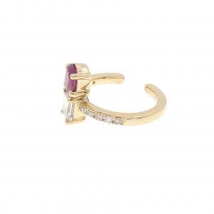 K18YG ルビー イヤーカフ 0.22CT 片耳