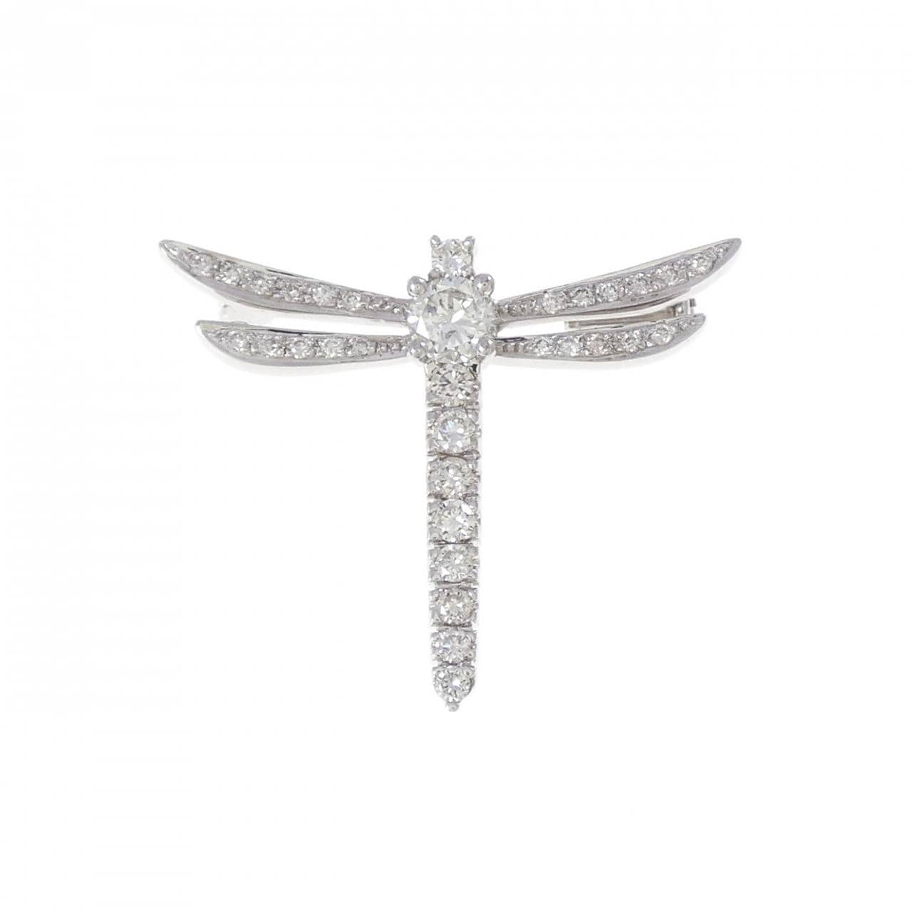 750WG ダイヤモンド ブローチ 0.30CT