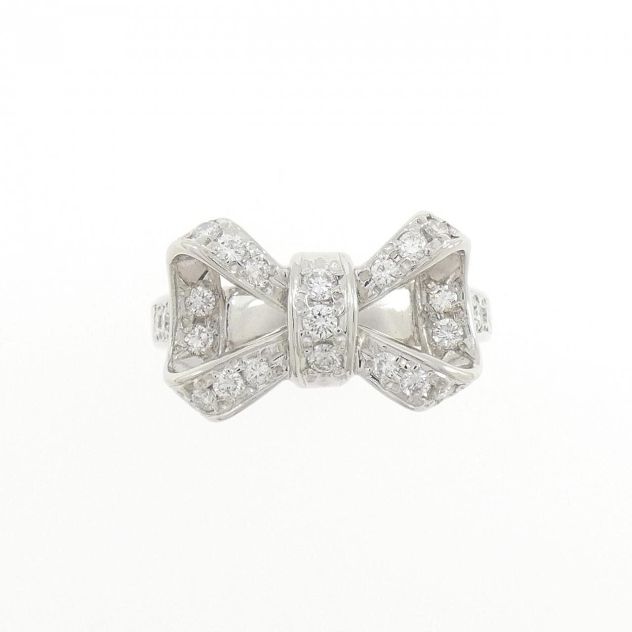 PT900 リボン ダイヤモンド リング 0.33CT