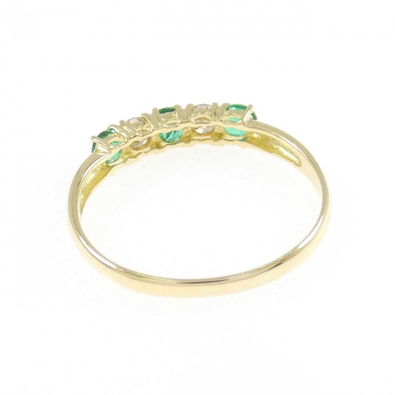 K18YG エメラルド リング 0.28CT