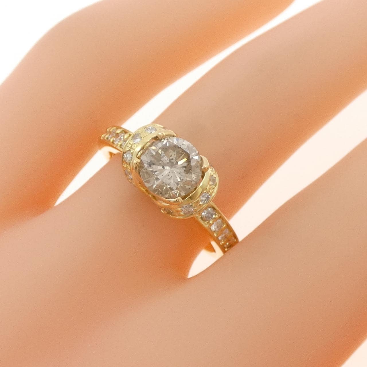 K18YG ダイヤモンド リング 1.152CT