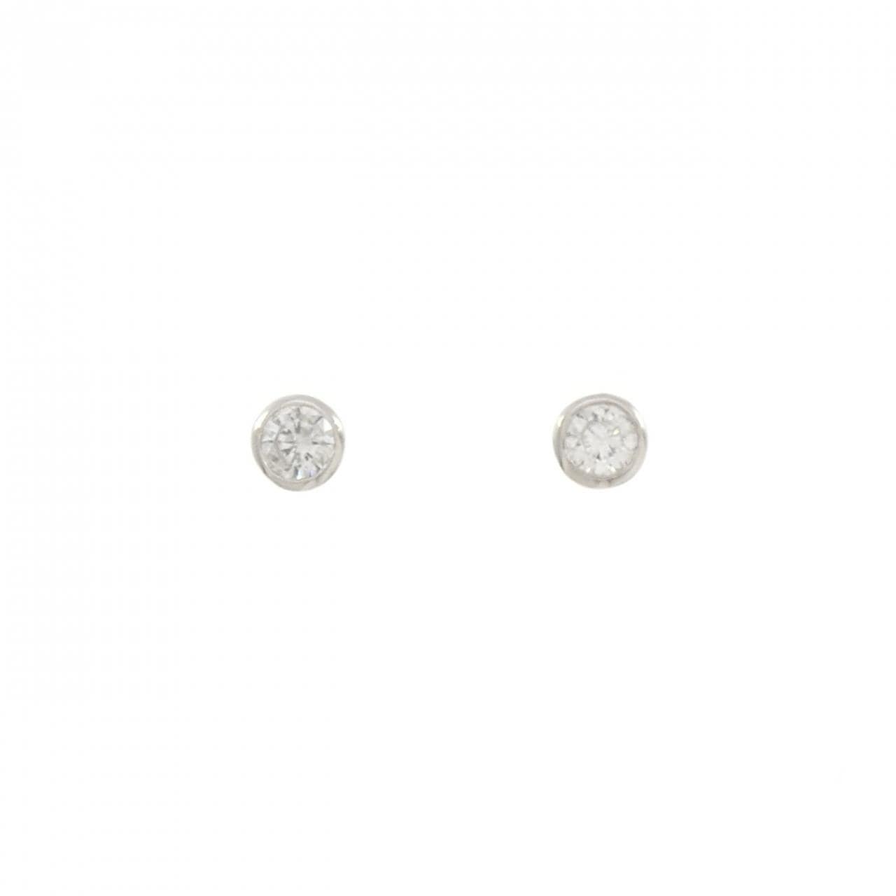 PT900 ソリティア ダイヤモンド ピアス 0.30CT