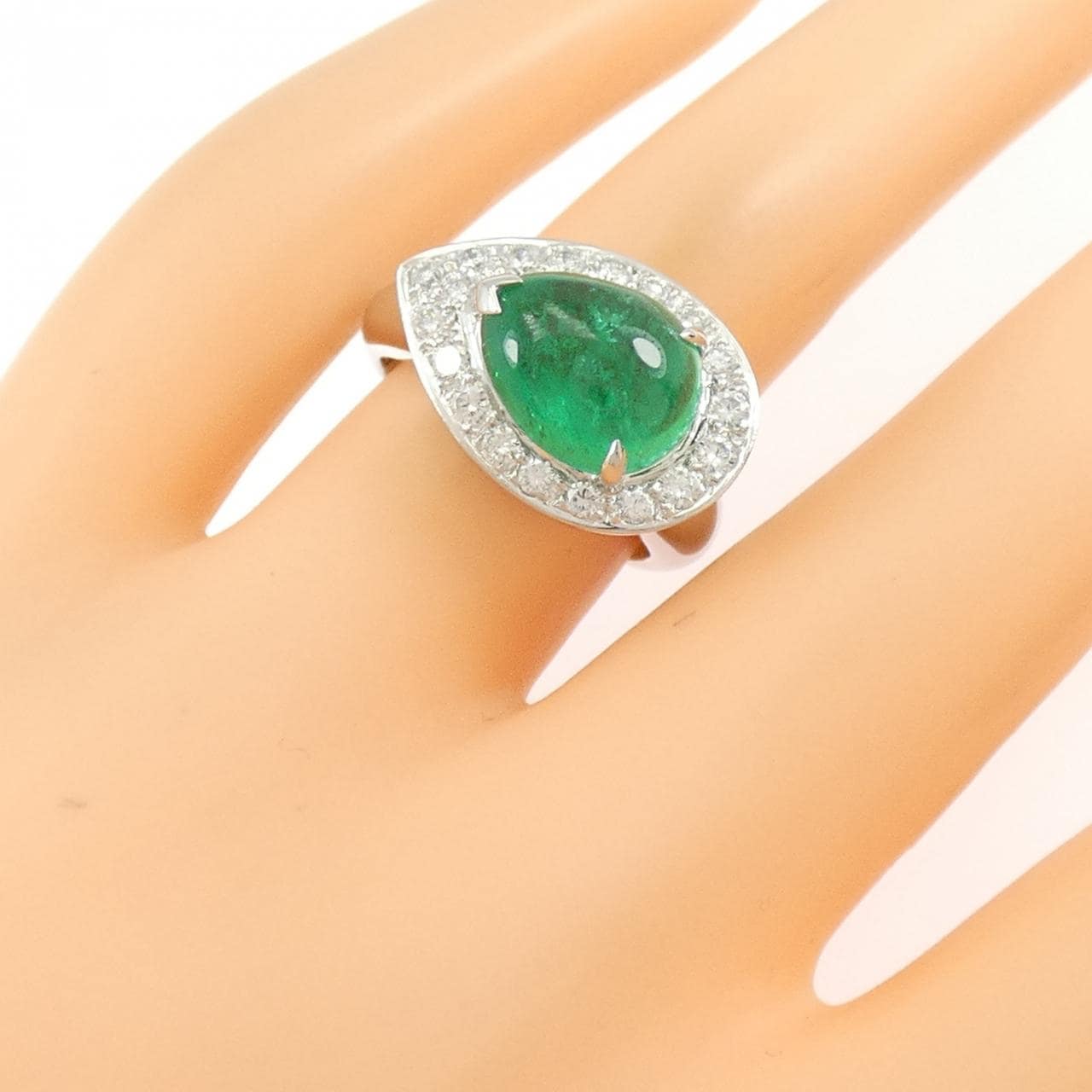 PT900 エメラルド リング 3.46CT