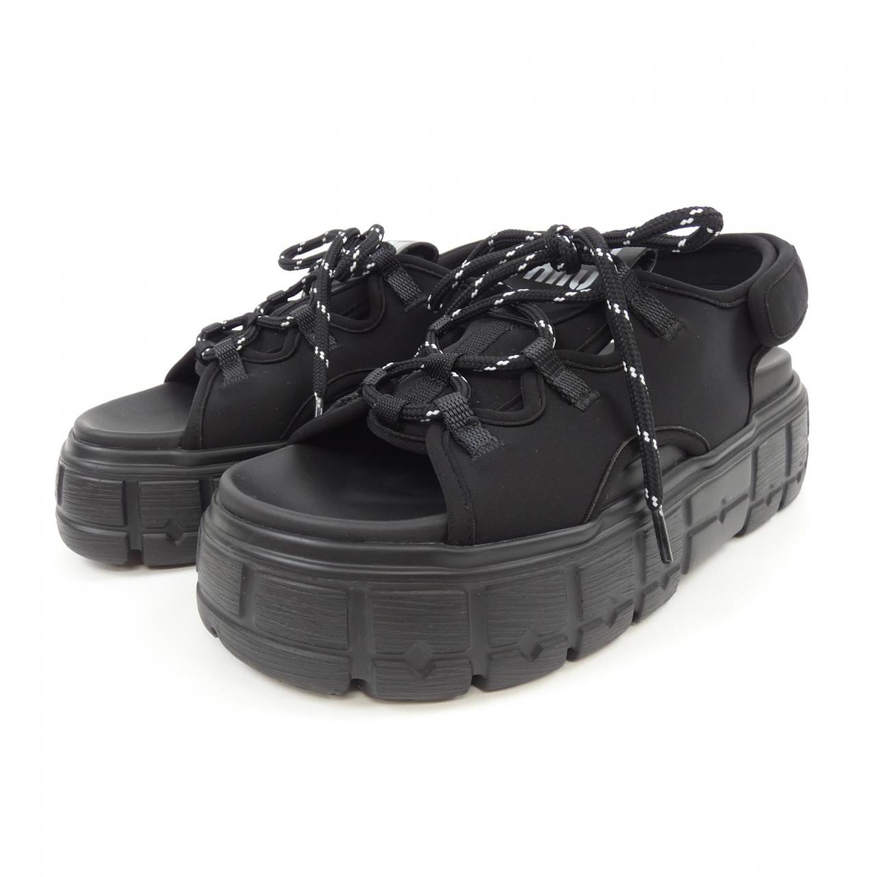 ミュウミュウ MIU MIU チャンキーネオプレン MIU MIU ロゴ 5X418E サンダル