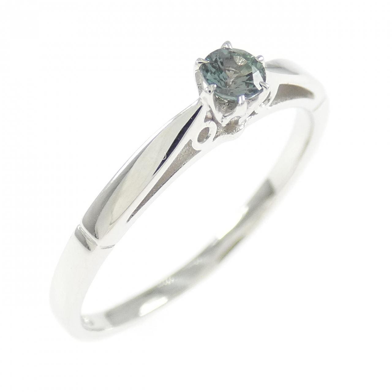 K18WG アレキサンドライト リング 0.13CT