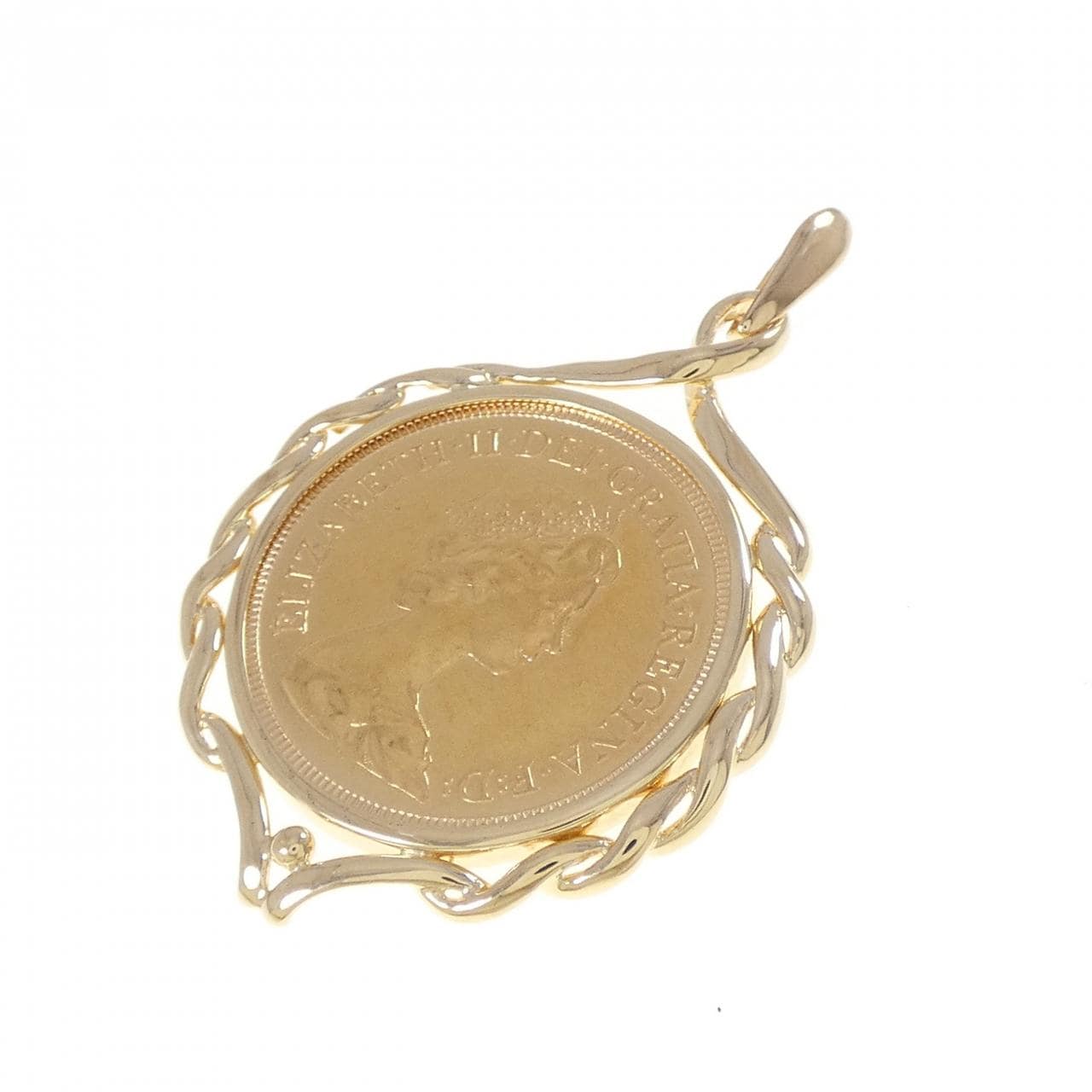 K18YG(枠) コイン ペンダント