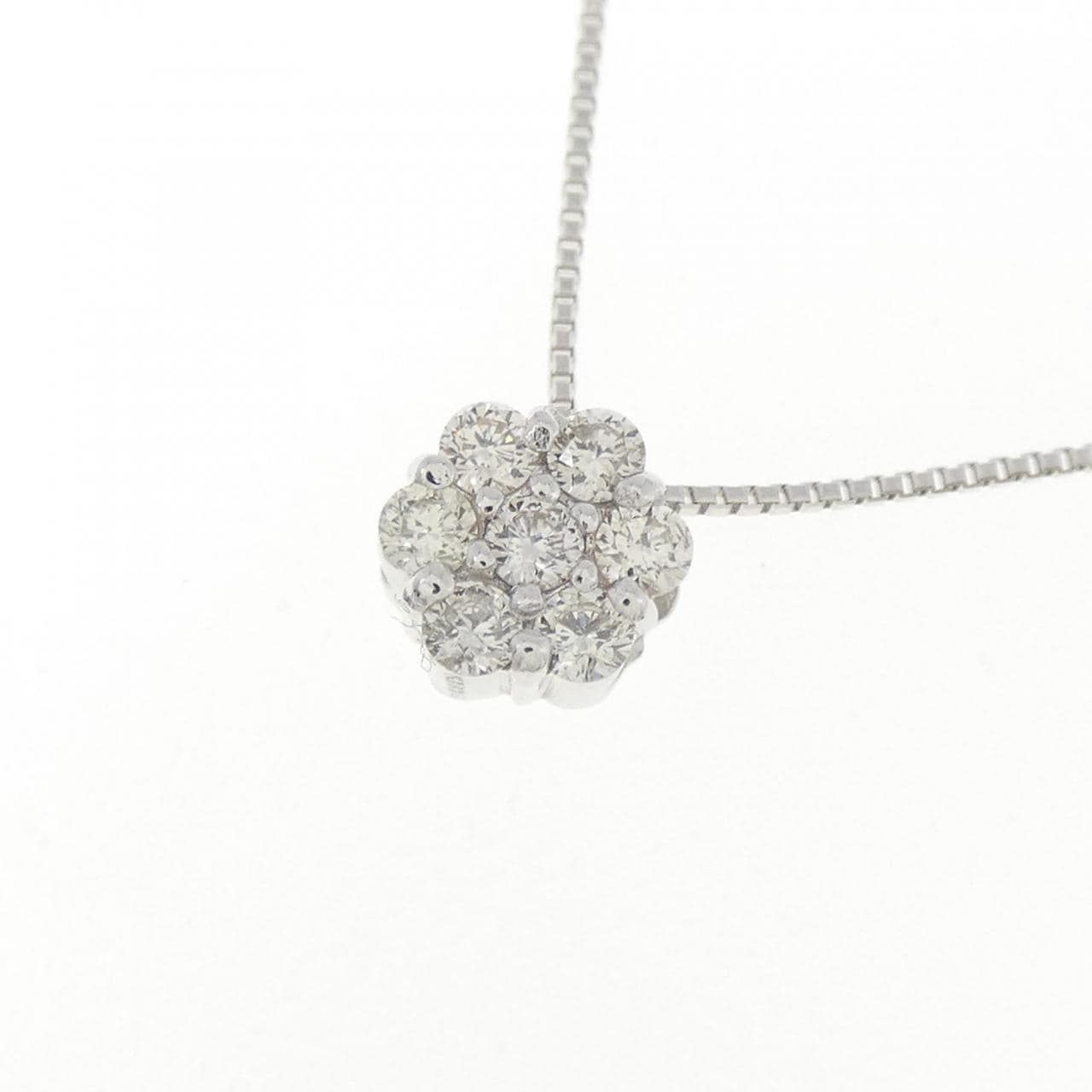 K18WG ダイヤモンド ネックレス 0.22CT