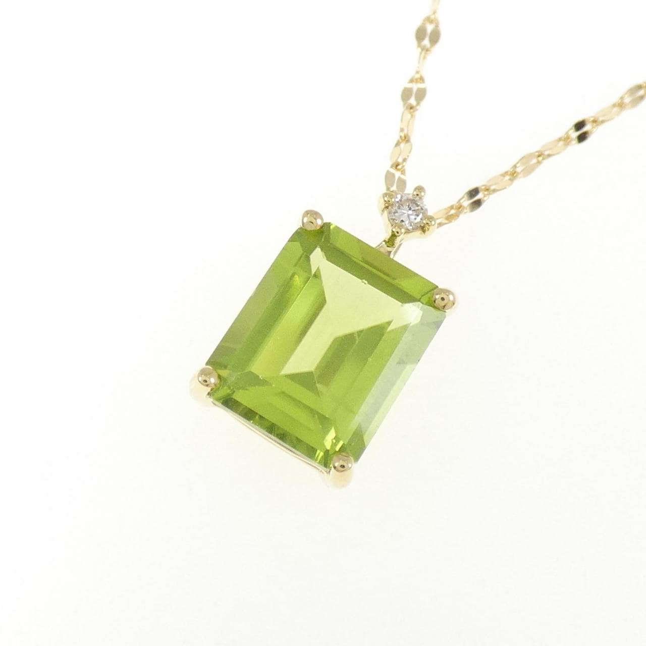 K18YG ペリドット ネックレス 2.50CT