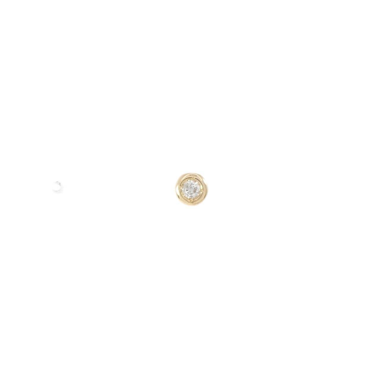 K18YG ダイヤモンド ピアス 0.05CT 片耳