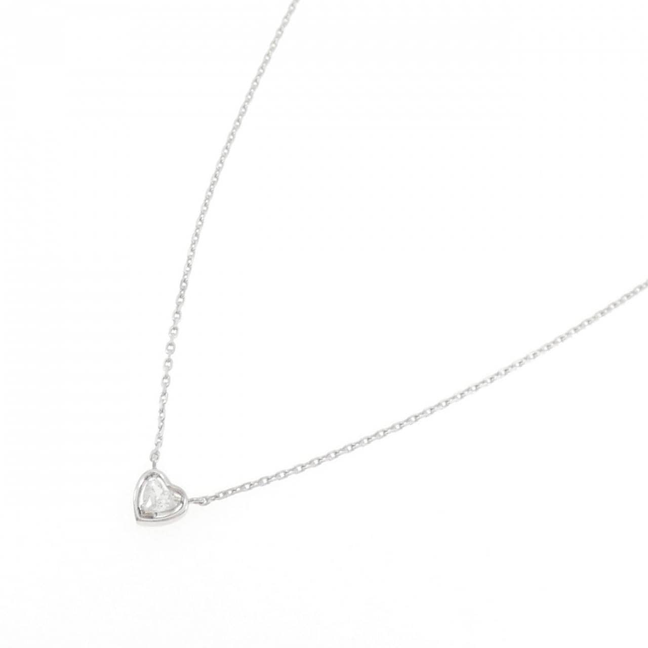 PT900 ハート ダイヤモンド ネックレス