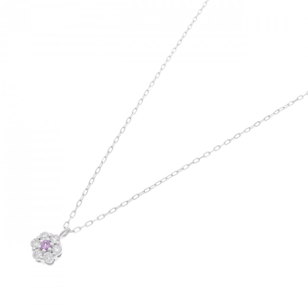 PT Sapphire Necklace 0.02CT