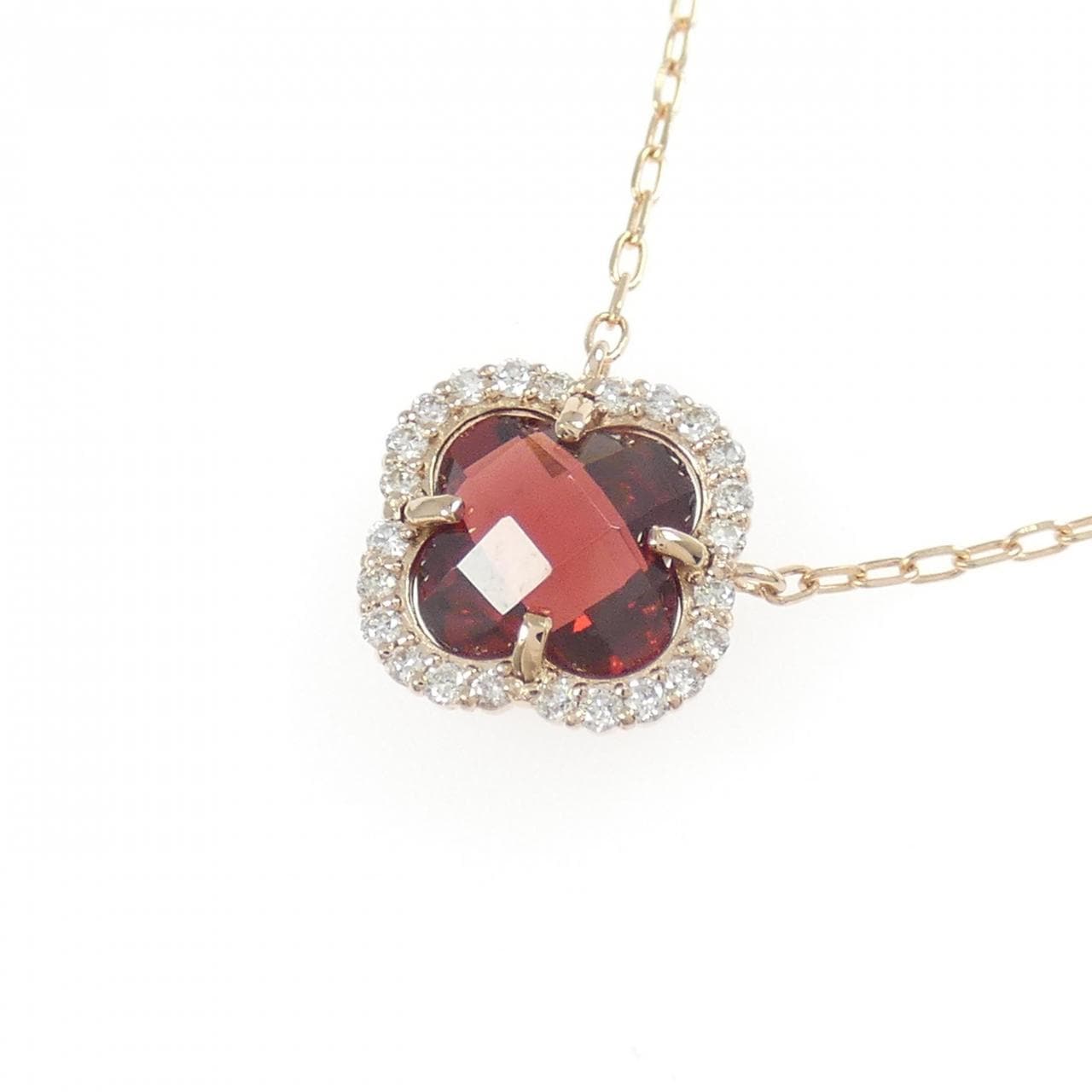 K18PG ガーネット ネックレス 1.71CT