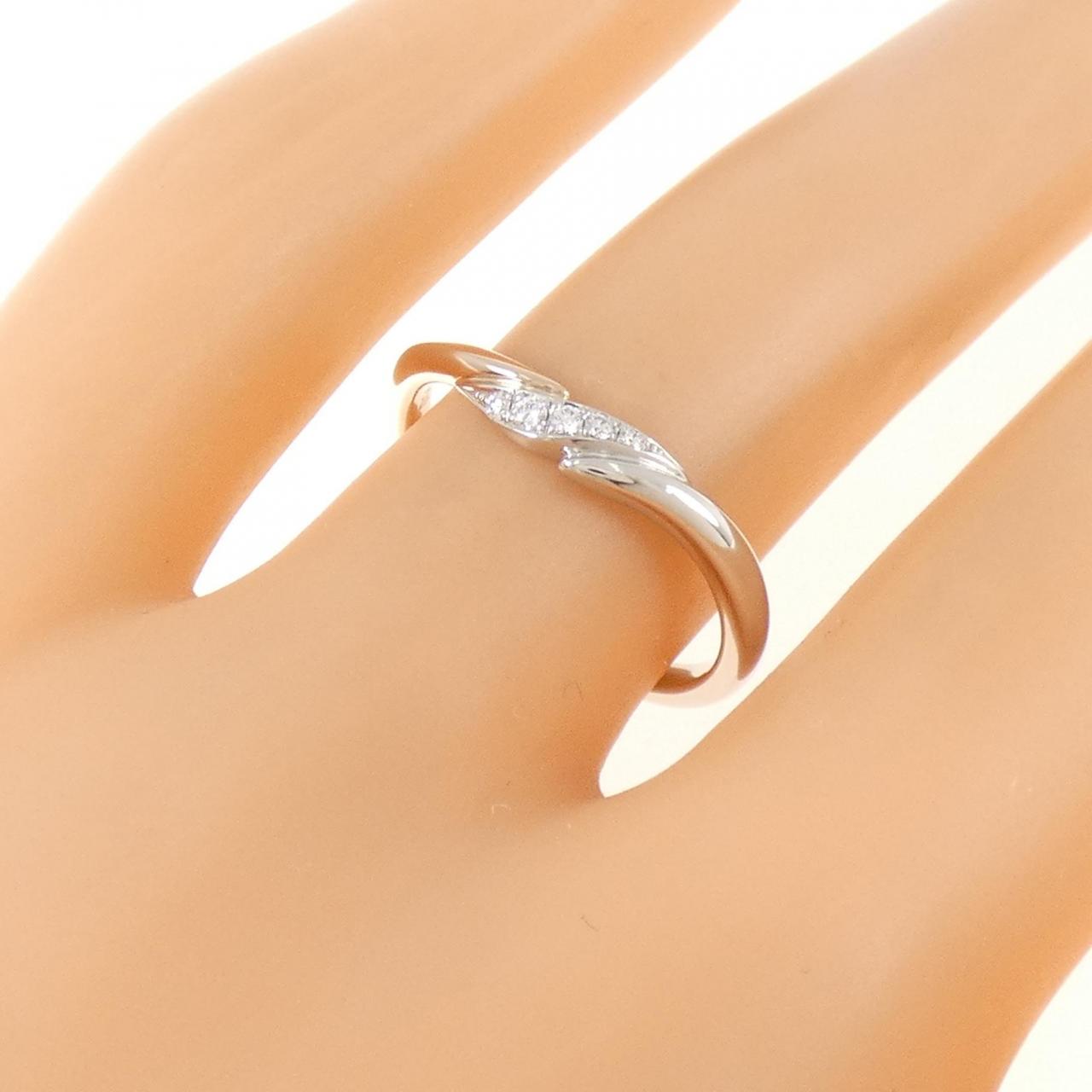 PT950/K18PG ダイヤモンド リング 0.034CT