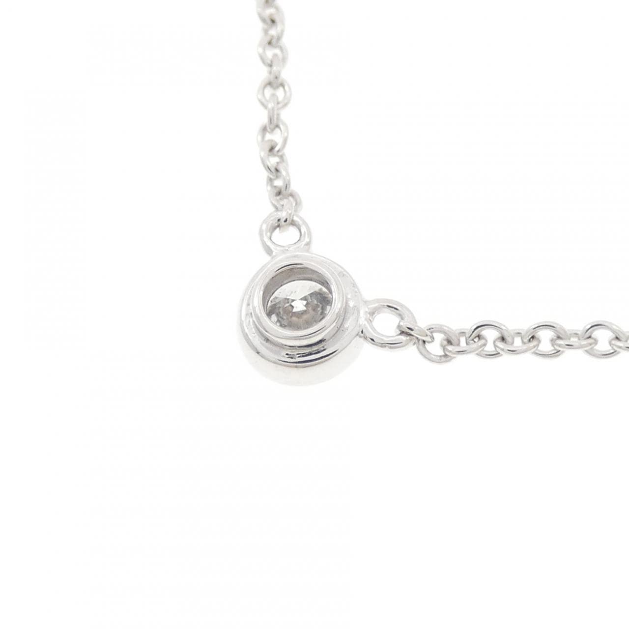 K14WG ソリティア ダイヤモンド ネックレス