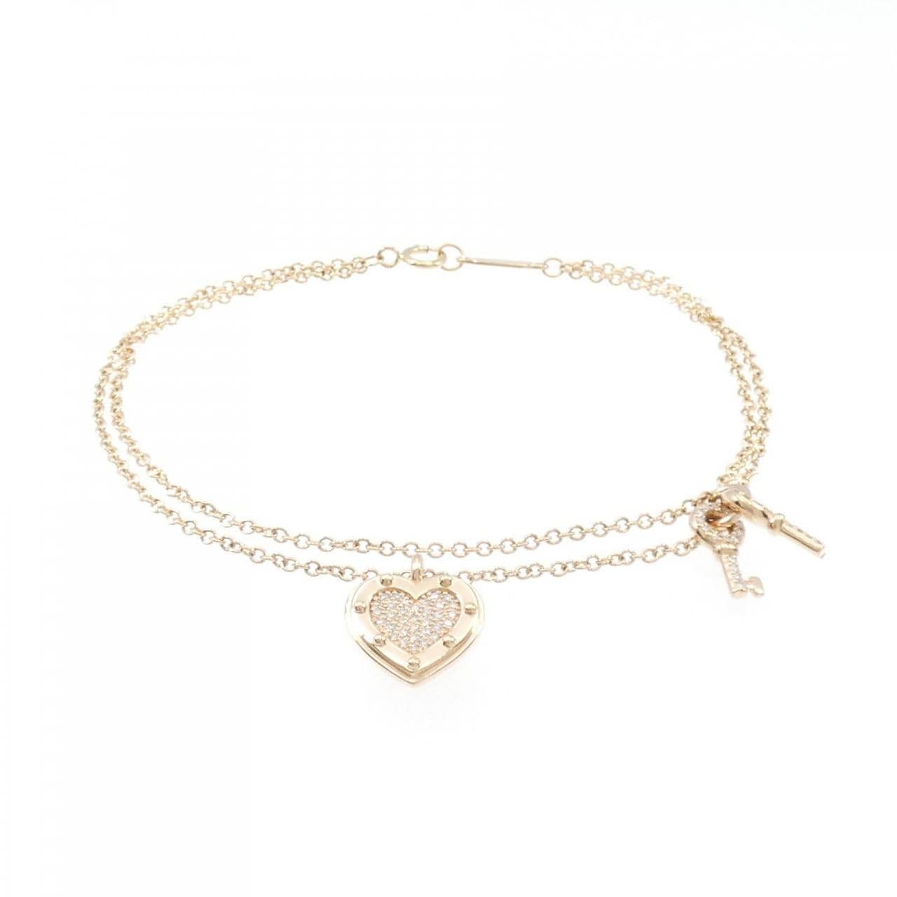 TIFFANY heart x key Diamond bracelet