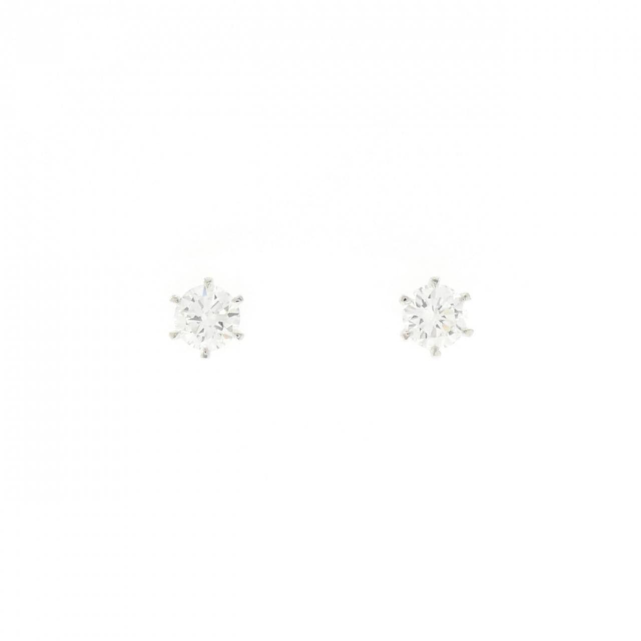 【リメイク】PT900/ST ダイヤモンド ピアス 0.312CT 0.313CT F VS1-2 VG