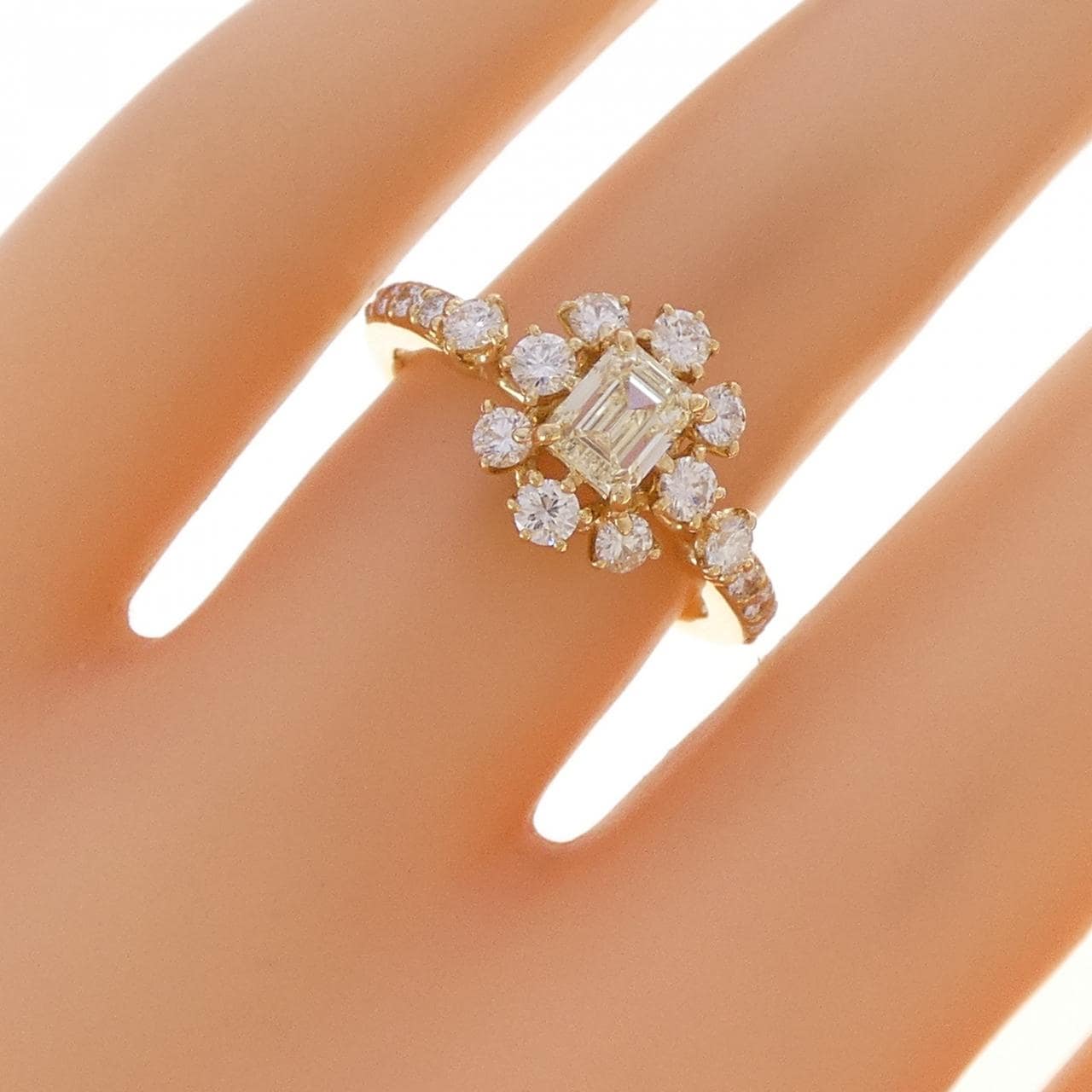 K18YG ダイヤモンド リング 0.543CT