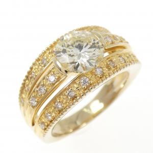 K18YG ダイヤモンド リング 1.286CT