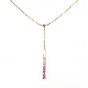 750YG/K18YG サファイヤ ネックレス 0.50CT