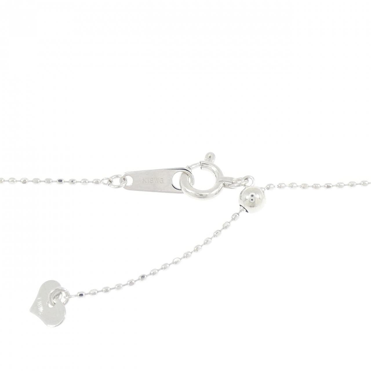 K18WG サファイヤ ネックレス 0.15CT