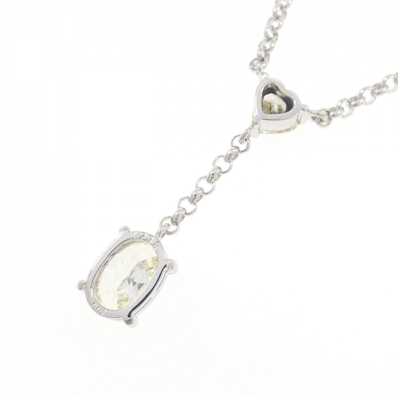 PT900/PT850 ハート ダイヤモンド ネックレス 1.298CT