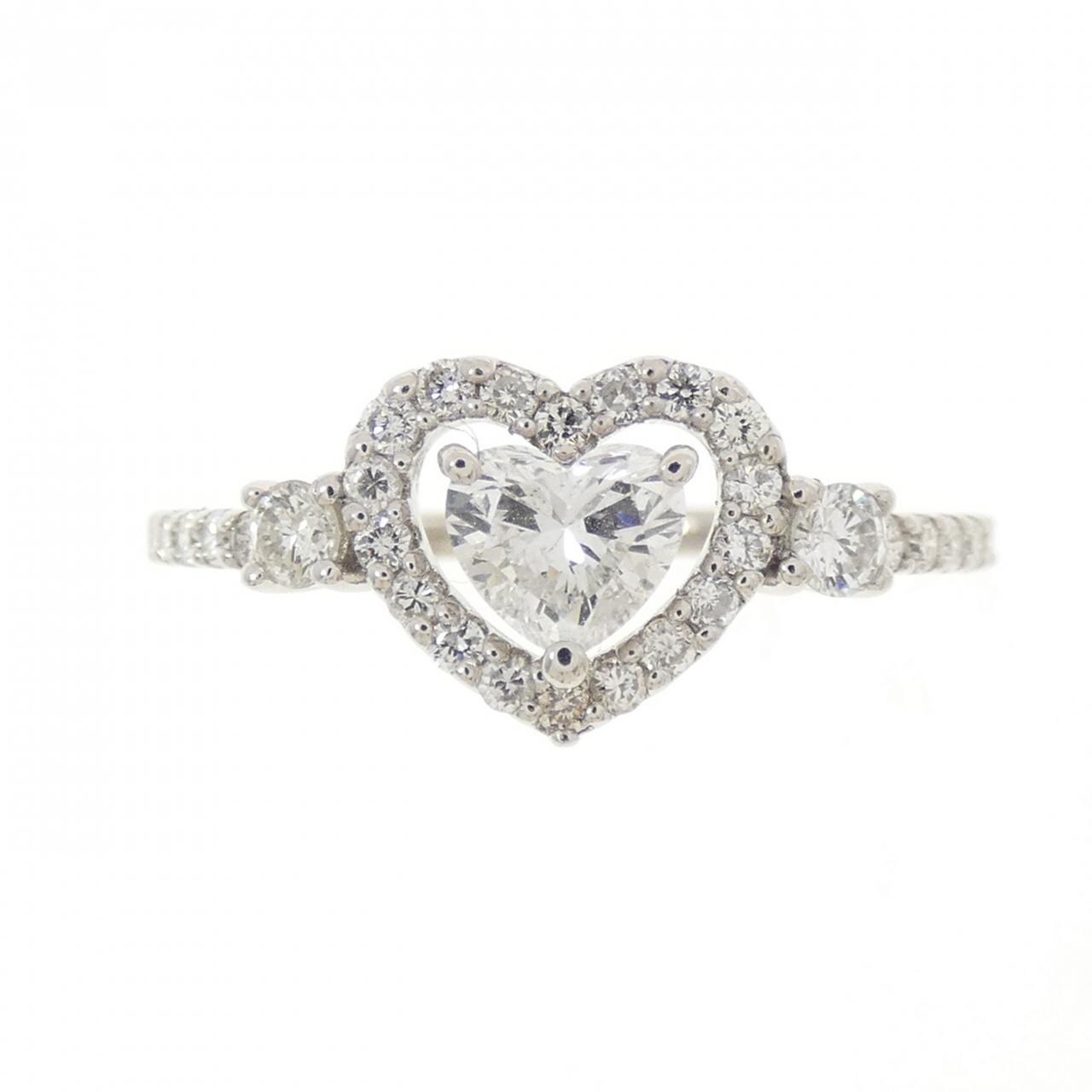 PT900 ハート ダイヤモンド リング 0.318CT