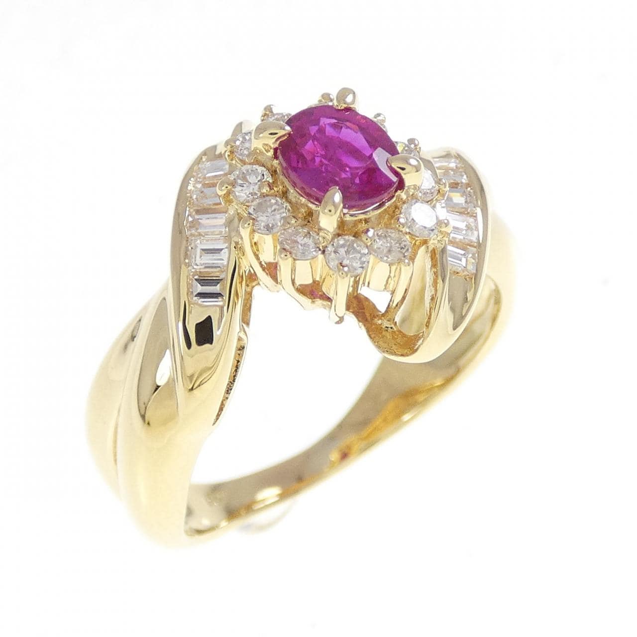 K18YG ルビー リング