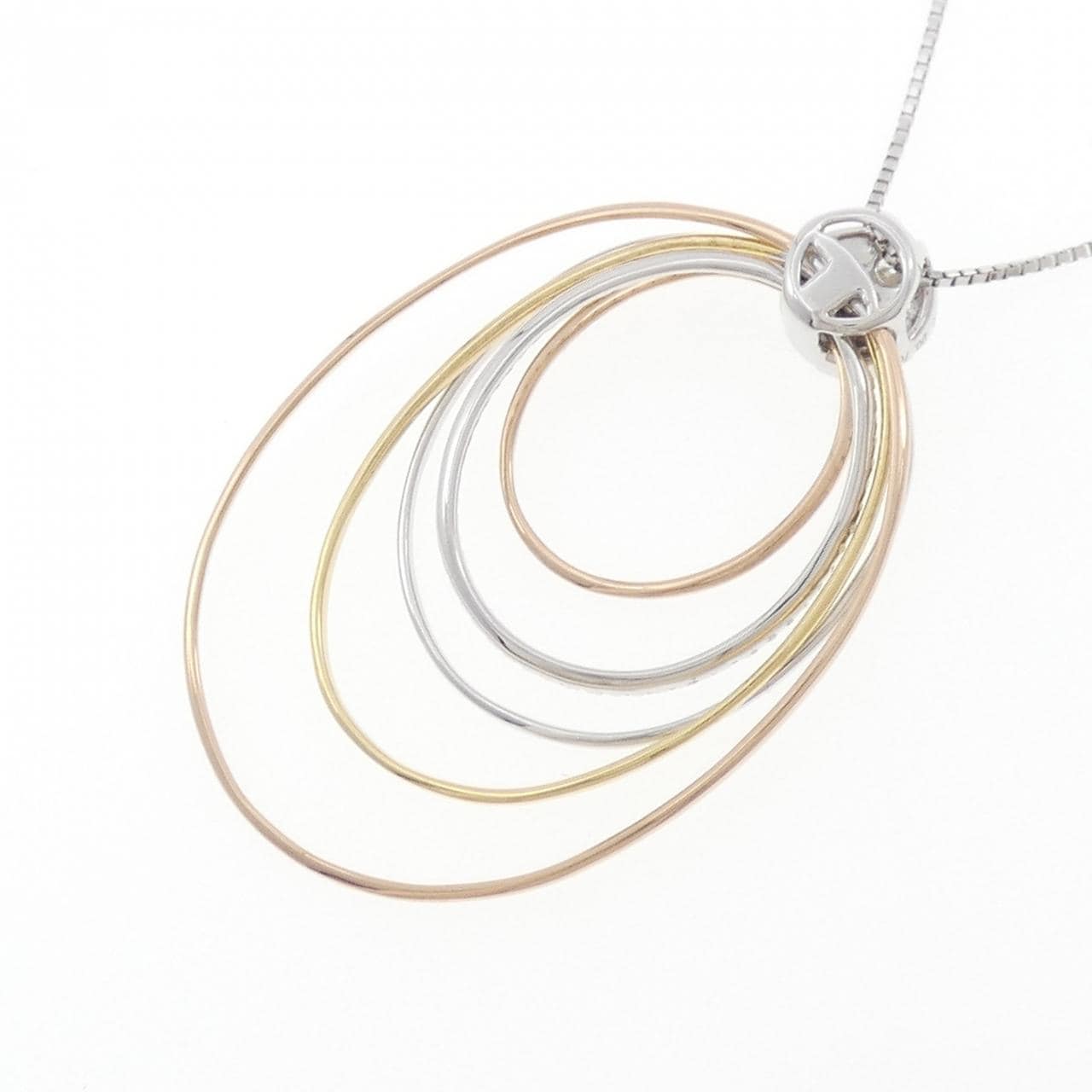 K18スリーカラー ダイヤモンド ネックレス 0.70CT