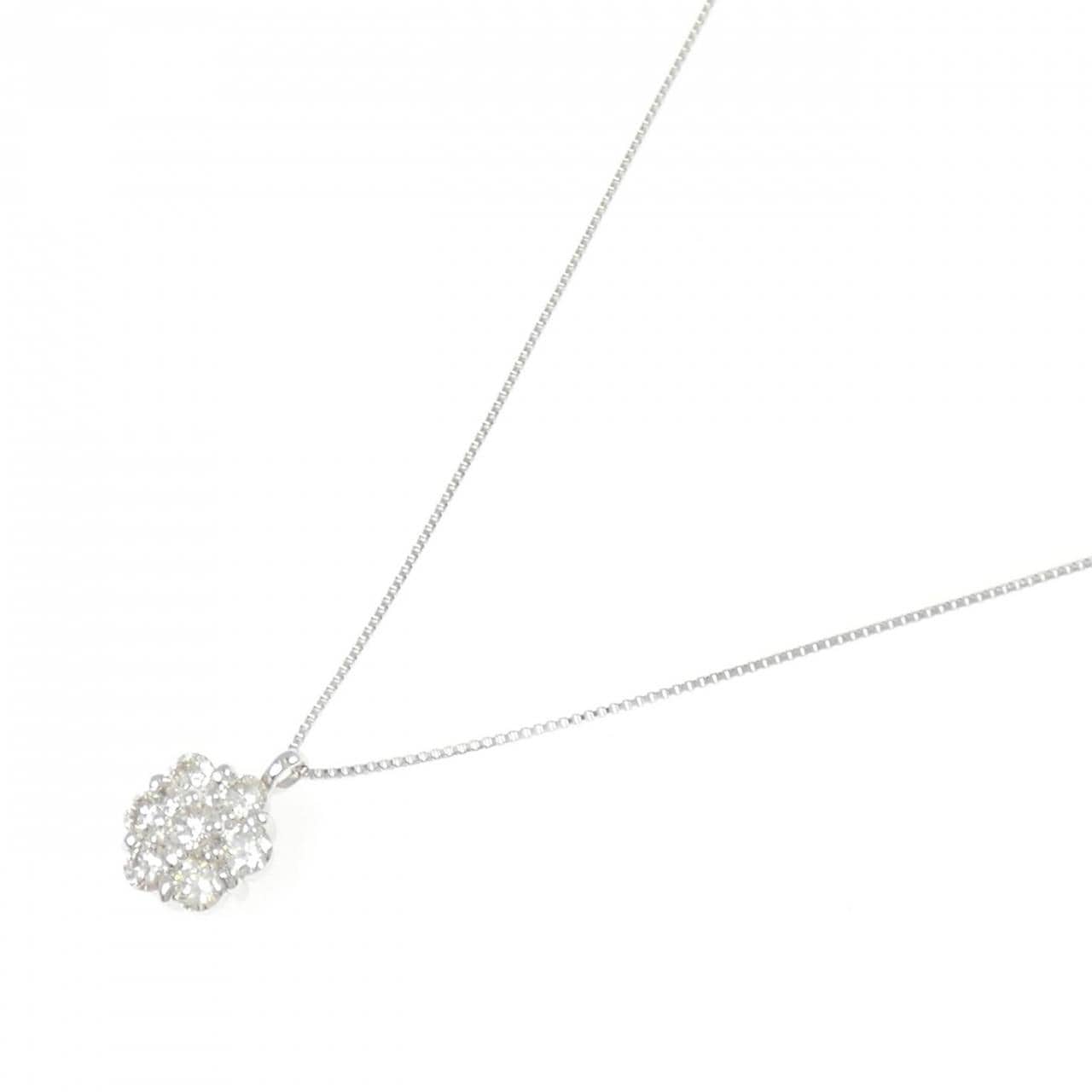 K18WG ダイヤモンド ネックレス 0.50CT