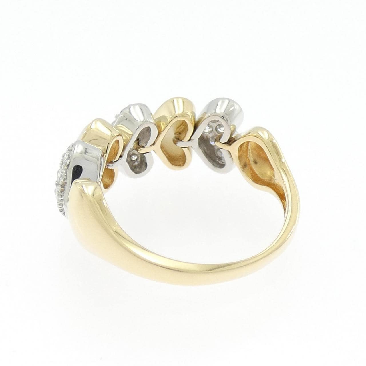 ジーエスティービー ハート マザーオブパール リング