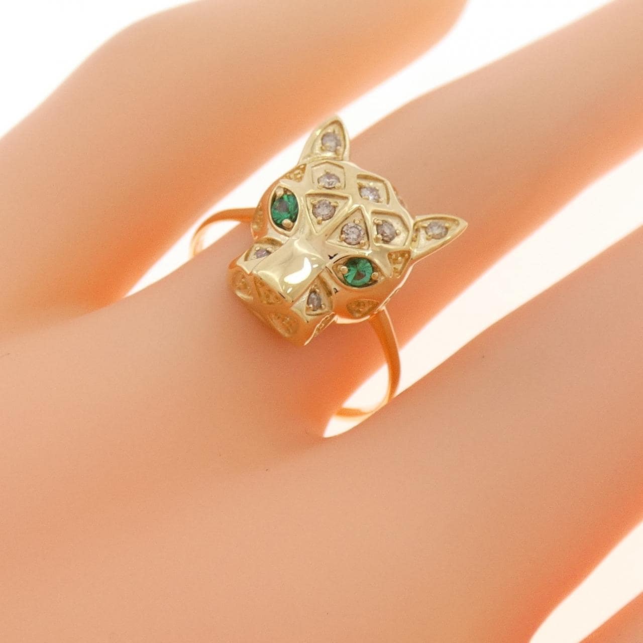 K18YG Emerald Ring 0.04CT