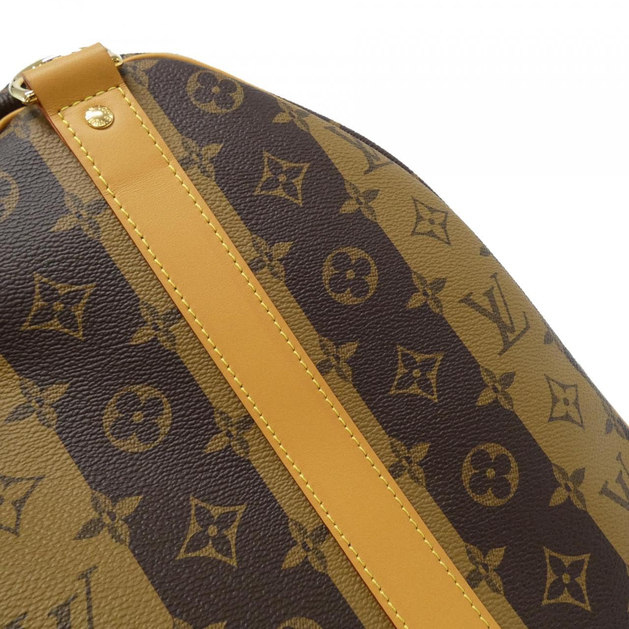 LOUIS VUITTON Monogram Stripe (LV Squared) Keepall Bandouliere 2022SS 50公分 M45967 波士頓包