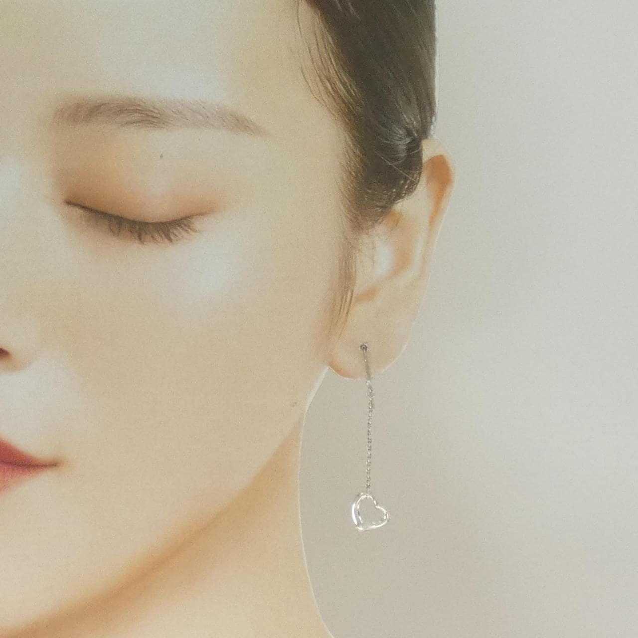 ティファニー オープンハート ドロップ ピアス